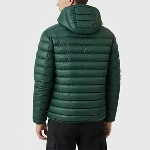 Veste matelassée pour homme de qualité supérieure, logo sur le devant, col montant, fermeture éclair, respirante, coupe-vent, rembourrage en polyester - Product Image 3
