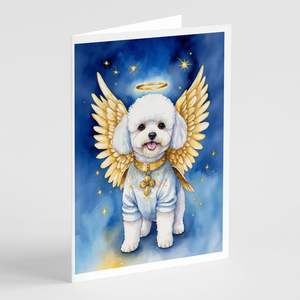 แปลก Bichon frise นางฟ้าของฉัน A7การ์ดอวยพรแพ็ค8การ์ดเปล่าพร้อมซองจดหมายขนาด5x7 - Product Image 1