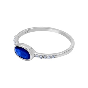 Magnifique bague de fiançailles certifiée IGI pour femmes, saphir bleu naturel, véritable diamant d'appoint, argent massif 925, style bohème - Product Image 3