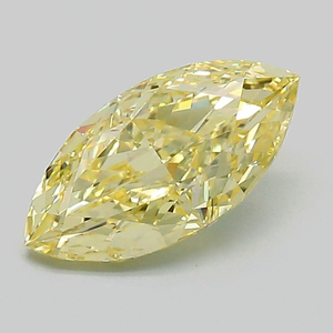 Diamant de laboratoire CVD/HPHT certifié IGI, 2 carats, taille brillant marquise, jaune intense fantaisie, clarté VS, pour la fabrication de bijoux - Product Image 1