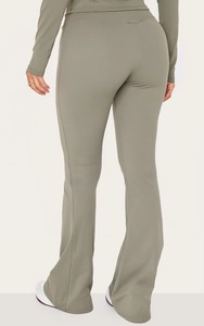 Wholesale Custom Crossover Bootcut Pants Women Seamless Yoga <b>Leggings</b> High Rise <b>Flare</b> Activewear Bottoms - Product Image 4