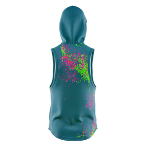 Hoodie sans manches personnalisé pour homme, 300g, broderie frontale unie, pour musculation et fitness, vente en gros - Product Image 4