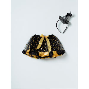 Conjunto de Ropa de Gasa Amarilla con Estampado de Puntos para Niñas de 2 a 6 Años, Marca OZKIZ, Moda Infantil Coreana, Primavera/Otoño, Venta al Por Mayor - Product Image 1