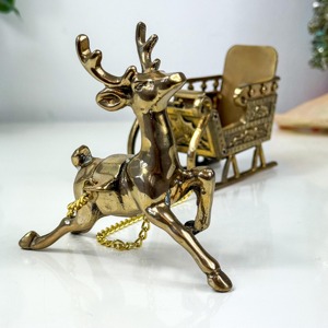 Reindeer Sleigh Sculptures <b>Christmas</b> Decor For Kids Room <b>Christmas</b> Theme Decoration Festive Gifting And Holiday Present Item - Product Image 6
