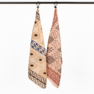 Jaipur Hand Block Printed Cotton <b>Square</b> <b>Scarf</b> Eco-Friendly Natural Dye Breathable Multifunctional Bandana Beach Headwrap - Product Image 3