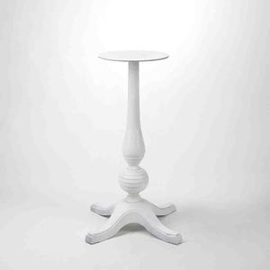Base de mesa retro de hierro fundido, base de mesa de hierro resistente al óxido, blanca - Product Image 1