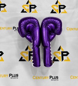 Nuevos Guantes de Boxeo Profesionales Estilo Mexicano, Color Morado, Sin Cordones, Unisex, de Cuero Genuino, Antideslizantes, que Absorben la Humedad, con Dedos Completos - Product Image 6