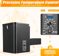 Kits de système d'alimentation automatique pour poêles à granulés et grills BBQ, avec contrôle Wi-Fi, trémie à alimentation automatique, température précise, en métal thermolaqué