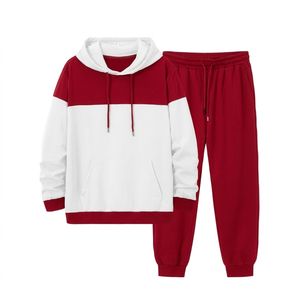Conjunto Deportivo Informal de Talla Grande para Hombre y Mujer, Sudadera con Capucha y Pantalones de Chándal con Cintura Elástica, Ropa Deportiva Urbana - Product Image 1