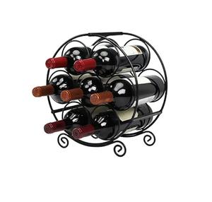 Estante para Botellas de Vino de Metal Dorado Moderno, Independiente, para 5 Botellas, Soporte para Botellas de Vino de Sobremesa, para Gabinete, Alacena, Almacenamiento de Botellas de Vino - Product Image 2