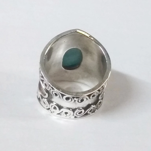 Bague en larimar bleu, argent 925, pierre précieuse, pour elle - Product Image 3