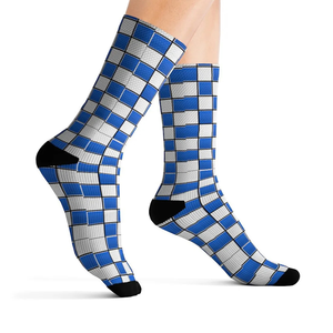 Top Trending DELWARE INDUSTRIES Custom Design <b>Sport</b> Knee <b>Socks</b> Anti-Bacterial Spandex/Polyester Geometric Pattern <b>Men</b> <b>Socks</b> - Product Image 3