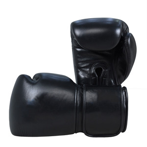 Gants de boxe en cuir véritable sur mesure, vert uni, pour entraînement professionnel, sparring, équipement de Muay Thai, OEM - Product Image 4