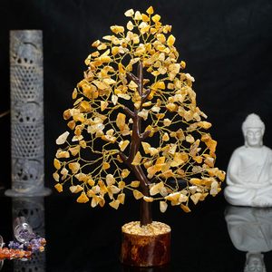 Árbol de Cristal de Aventurina Amarilla Natural Hecho a Mano con 300 Cuentas de Piedras Preciosas para Decoración del Hogar, Regalo, Venta al por Mayor - Product Image 5
