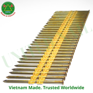 21 Degree 4000pcs <b>Plastic</b> <b>Strip</b> Nails 3'' x 0.131 Screw Shank with Yellow Coating for Framing Projects | Clavos en tira plástica - Product Image 4