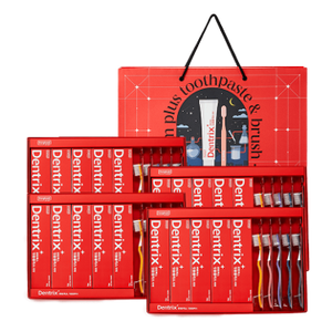 Dentrix ชุดของขวัญ4กล่องผลิตภัณฑ์เพื่อสุขอนามัยช่องปากอเนกประสงค์รวมถึงยาสีฟันเหงือกบวก160กรัม X 5และแปรงสีฟันเหงือก x 5" - Product Image 1