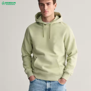 เสื้อฮู้ดลำลองสำหรับผู้ชาย ทรงสปอร์ต ปลายเสื้อโค้งมน พร้อมโลโก้แบบกำหนดเอง เหมาะสำหรับใส่ลำลองในฤดูใบไม้ร่วง - Product Image 4