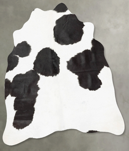 Alfombra de Piel de Vaca Negra y Blanca, Piel de Vaca Natural con Pelo, Alfombra de Cuero Genuino para Sala de Estar, Dormitorio, Decoración del Hogar, Venta al por Mayor - Product Image 1