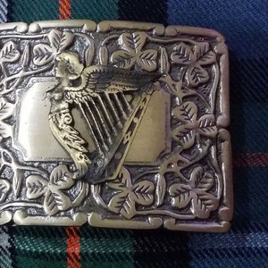 Hebilla de Cinturón Irlandesa Hecha a Mano para Hombre, Acabado Antiguo, Arpa Celta/Hebilla de Cinturón para Kilt, Arpas Irlandesas Estilo Antiguo 2026 - Product Image 4