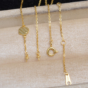 Collier en argent 925, support vide, accessoires de bricolage, bijoux en perles, 6-9 ensembles, composants de bijoux à trou traversant - Product Image 4