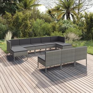 Ensemble de salon de jardin gris et anthracite - Product Image 1