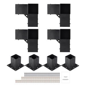 Kit 8 Pezzi Staffe Angolari a 3 Vie Rinforzate 4FT X 4FT (3.6x3.6) per Lavori in Legno Fai-da-te, Base per Pergola, Gazebo, Padiglione - Facile Installazione - Product Image 1