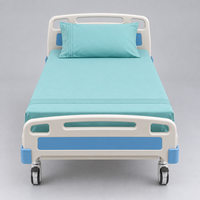 Draps de lit d'hôpital simples en tissu de lin écologique, durables, légers, doux, 400TC, confortables, pour usage médical