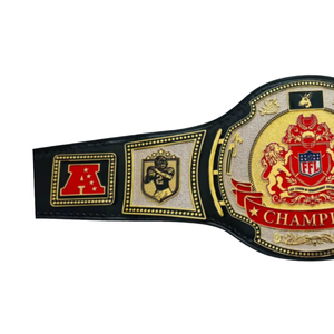 Ceinture de championnat de la ligue de football fantastique FFL - Ceinture de sport noire personnalisable avec détails dorés - Trophée de collection haut de gamme - Product Image 4
