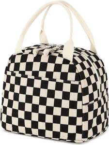Sac isotherme grande capacité en velours côtelé réutilisable pour le déjeuner, pour femmes et hommes, pour le stockage des aliments - Product Image 3