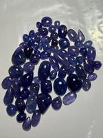 Cabochons de Tanzanite Naturelle Certifiés Bleus, Taille Coussin et Ovale, Pierres Précieuses Libres pour la Fabrication de Bijoux
