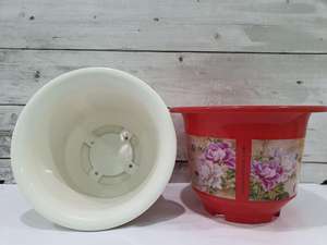 กระถางต้นไม้พิมพ์ลายทันสมัยพร้อมกระดิ่งฐานสำหรับเดสก์ท็อปและในร่ม - Product Image 2