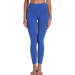 Leggings de yoga taille haute pour femmes, pantalons de sport et de fitness, leggings de couleur unie pour femmes, vente en gros - Product Image 1