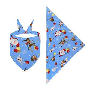 Custom Sublimation Printed Christmas <b>Pet</b> Bandana Triangular Holiday Festival <b>Accessories</b> Bulk - Product Image 3