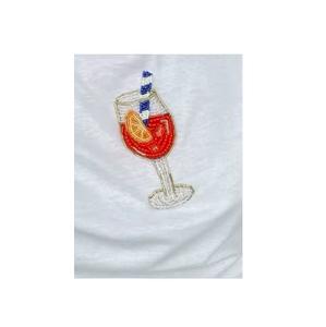 Camiseta de Mujer de Manga Corta con Cuentas Estilo Francés, Camiseta con Bordado de Cuentas de Doble Cara para Mujeres y Niñas - Product Image 6