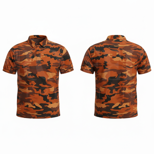 Camiseta Polo de Camuflaje de Diseño Nuevo Personalizada al por Mayor OEM, Ropa de Trabajo Informal de Manga Corta con Cuello, Uniforme de Verano para Hombre - Product Image 6