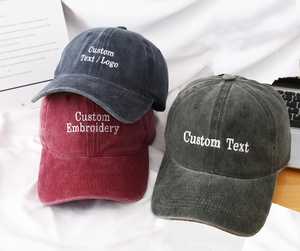 Custom Embroidered Baseball <b>Cap</b> 6-Panel Adjustable Brim Unisex Casual Solid Color Cotton Twill Hat Front Logo Placement - Product Image 4