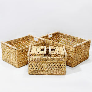 Hamper Boxes Rectangle Spa <b>Gift</b> Basket in Bulk Empty Water Hyacinth Basket Made of Willow Personalized <b>Large</b> <b>Gift</b> Hamper <b>Box</b> - Product Image 2