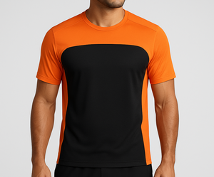 Mens Eco-Friendly Spandex/Cotton Blend V-Neck Performance Workout T-Shirt Customized Logo Quick Dry <b>Compression</b> Gym Wear - Product Image 4
