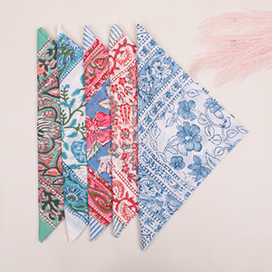 Foulard carré rétro double face en coton multicolore, bandana, bracelet en vrac, accessoire pour cheveux et cou, imprimé floral bohème tendance - Product Image 1