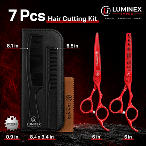 NYBL-55 5.5inch Straight <b>Left</b>-<b>handed</b> <b>Scissors</b> JAPAN 440C Sharp 58-59HRC Hardness Stainless Steel Handle Barber Shears Hair 28 - Product Image 4