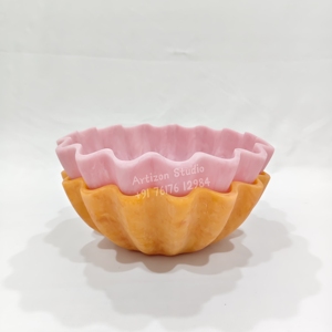 Elegante Tazón de Resina Hecho a Mano para Servir Ensaladas de Frutas y Postres con Acabado de Mármol, Colección al por Mayor para Hogar, Hotel y Restaurante - Product Image 3