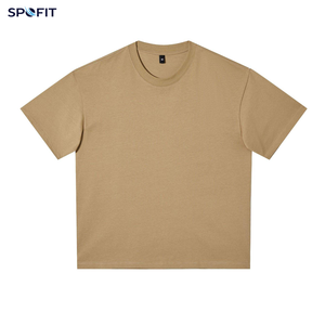 เสื้อยืดคอกลมแขนสั้นผ้าฝ้าย 100% รุ่นคัสตอม 230 กรัม ทรงปกติ สีพื้น ไม่มีลาย คอกลม ลำลอง สีขาว สีดำ - Product Image 4