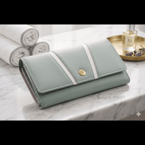 WRIZA Premium Genuine Leather <b>Wallet</b> for Women | <b>RFID</b> Blocking Clutch Multiple Card Slots Cash Compartments Daily Use Large - Product Image 3