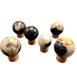 ลูกบอลไม้หินธรรมชาติขัดเงาคุณภาพพรีเมียม ขนาด 3-5 ซม. จากอินโดนีเซีย ขายส่ง - Product Image 1