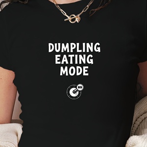 Camiseta corta de moda para mujer DUMPLING EATING MODE - Product Image 2