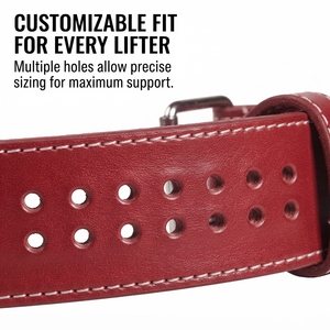 Ceinture de musculation en cuir personnalisée avec boucle à double ardillon, ceinture de powerlifting sur mesure, articles de sport robustes, ceinture en cuir de qualité supérieure - Product Image 4