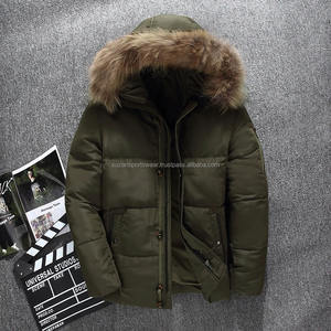 Chaqueta de plumón para hombre, abrigo de piel de zorro, capucha de piel informal para hombre, chaqueta de invierno a prueba de viento, ropa de marca gruesa de invierno, prendas de vestir exteriores para hombre - Product Image 6