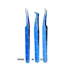 Pinzas magnéticas de pestañas de acero inoxidable de Color azul con Plasma, Punta puntiaguda, garantía de calidad 100%, reemplazo gratuito, venta al por mayor personalizada - Product Image 1