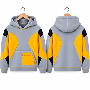 Sudadera con Capucha Unisex de Corte Regular para Invierno, 100% Algodón, Impresión Digital, Bloques de Color Rosa, Manga Raglán, Bolsillo con Cremallera - Product Image 6