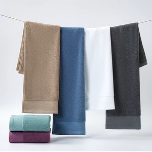 Juego de Toallas de Baño de Punto 100% Algodón de Color Sólido, Secado Rápido y Ecológico, Forma Rectangular, Agradable al Tacto para Otros Usos - Product Image 3